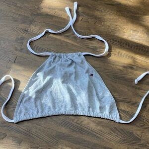 Gray Halter Top with Logo